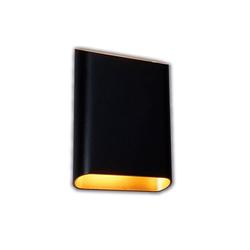Foto van Artdelight wandlamp diaz large h 20 cm zwart goud