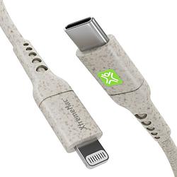 Foto van Xtrememac eco line usb c naar lightning kabel 2m kunststof crème