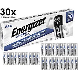 Foto van Aa l91 energizer ultimate lithium 3000mah 1.5v - 30 stuks (3 blisters a 10st)