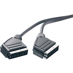 Foto van Speaka professional scart tv, receiver aansluitkabel [1x scart-stekker - 1x scart-stekker] 0.75 m zwart