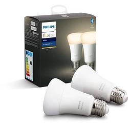 Foto van Philips hue set van 2 witte lampen - 9,5 w - e27 - bluetooth