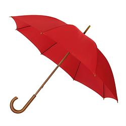 Foto van Impliva paraplu eco 88 x 102 cm bamboe/glasfiber rood/bruin