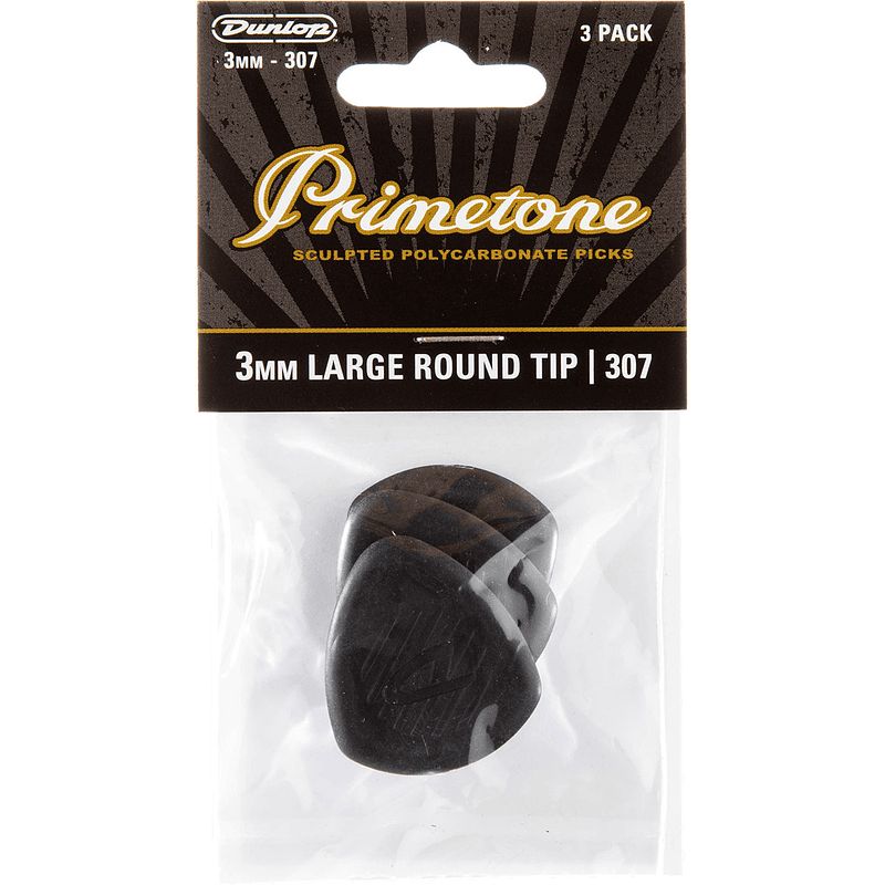 Foto van Dunlop 477p307 primetone classic large round tip 3-pack plectrumset (3 stuks)