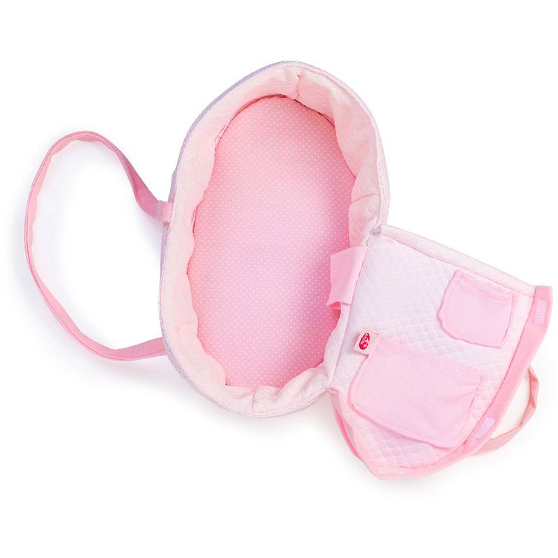 Foto van Berjuan draagtas babypop meisjes 38 cm textiel roze