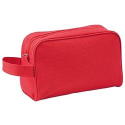 Foto van Handbagage toilettas rood met handvat 21,5 cm voor heren/dames - toilettassen