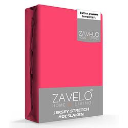 Foto van Zavelo® jersey hoeslaken fuchsia-lits-jumeaux (190x220 cm)