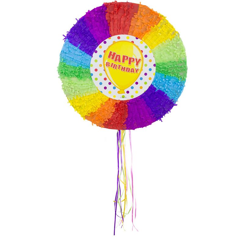 Foto van Folat piñata happy birthday 48 cm karton regenboog