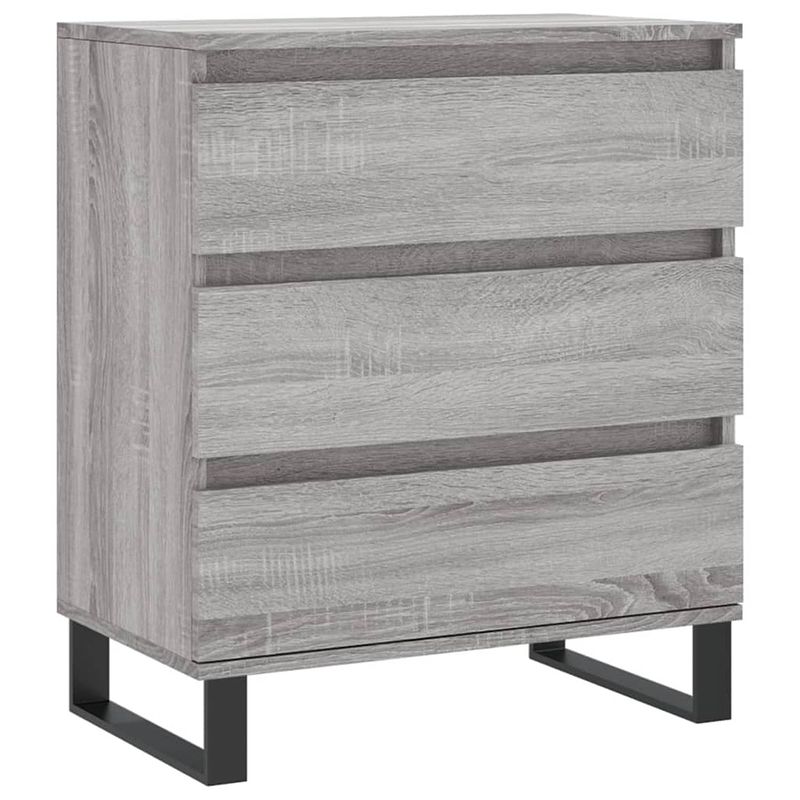 Foto van Vidaxl dressoir 60x30x75 cm bewerkt hout grijs sonoma eikenkleurig