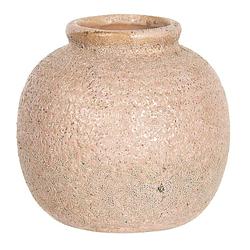 Foto van Clayre & eef vaas ø 8*8 cm beige keramiek bloempot binnen pot bloempot