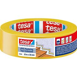 Foto van Tesa spvc embossed 67001-00000-00 gipstape tesa professional geel (l x b) 33 m x 30 mm 1 stuk(s)