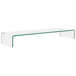 Foto van Vidaxl tv-meubel/monitorverhoger transparant 100x30x13 cm glas