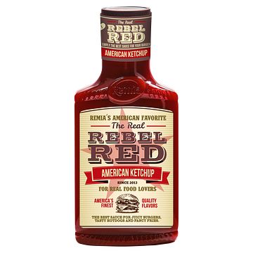 Foto van Remia rebel red american ketchup 450ml bij jumbo