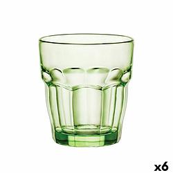Foto van Glas bormioli rocco rock bar groen glas 270 ml (6 stuks)