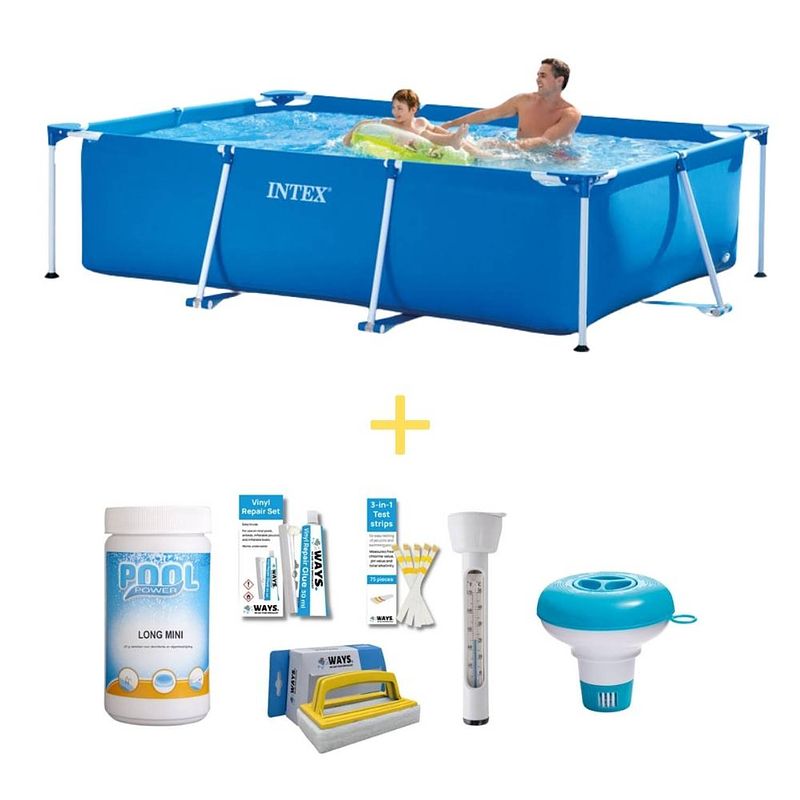 Foto van Intex zwembad - frame pool - 260 x 160 x 65 cm - inclusief ways onderhoudspakket