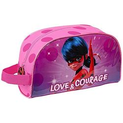 Foto van Miraculous beautycase, love and courage - 26 x 16 x 9 cm - polyester