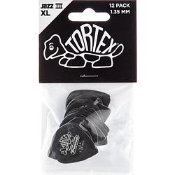 Foto van Dunlop tortex jazz iii xl 1.35mm 12 stuks, zwart