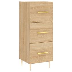 Foto van Vidaxl dressoir 34,5x34x90 cm bewerkt hout sonoma eiken