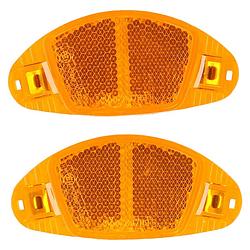 Foto van Spaakreflectoren/fietsreflectoren oranje 2x stuks - fietsreflectoren