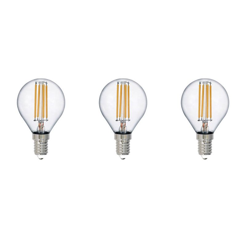 Foto van Led lamp - filament - trion tropin - set 3 stuks - e14 fitting - 2w - warm wit-2700k - transparant helder - glas