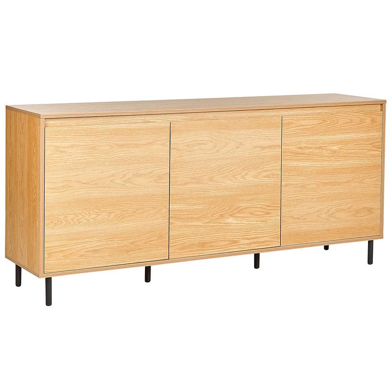 Foto van Beliani nikea - sideboard-lichte houtkleur-vezelplaat, mdf