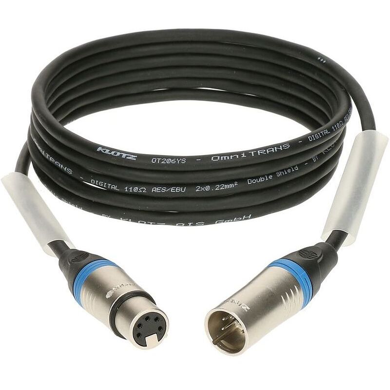 Foto van Klotz lx3-5x1k2-05.0 dmx-kabel xlr male - xlr female 5-pins 5 meter