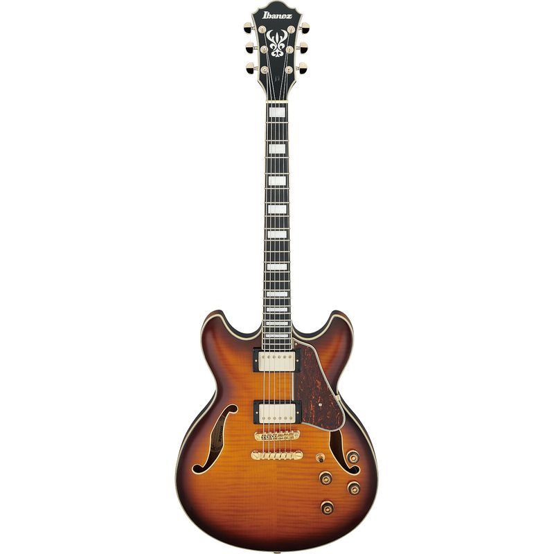 Foto van Ibanez artcore expressionist as93fm violin sunburst semi-akoestische gitaar