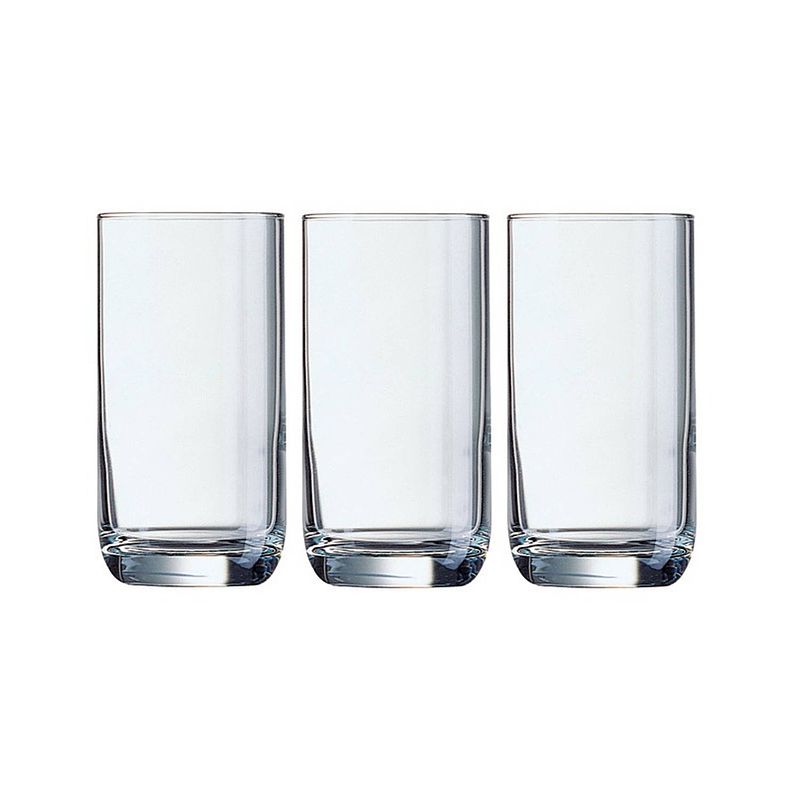 Foto van Set van 12x stuks waterglazen/longdrinkglazen transparant 350 ml - longdrinkglazen