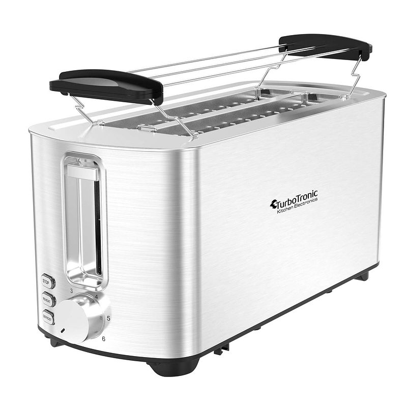 Foto van Turbotronic bf13 broodrooster - toaster - 4 boterhammen - rvs