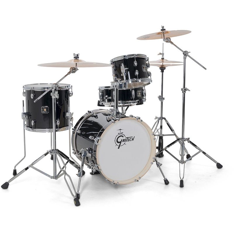 Foto van Gretsch drums ge4s464b energy street kit black 4d. bebop shellset (incl. snaredrum)