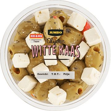 Foto van Jumbo olijven witte kaas 150g aanbieding bij jumbo | diverse soorten