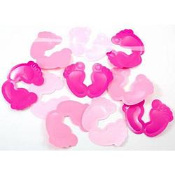 Foto van Roze voetjes tafelconfetti xl voor geboorte - confetti