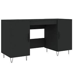 Foto van The living store bureau elegante charme - hout/ijzer - 140x50x75cm - zwart