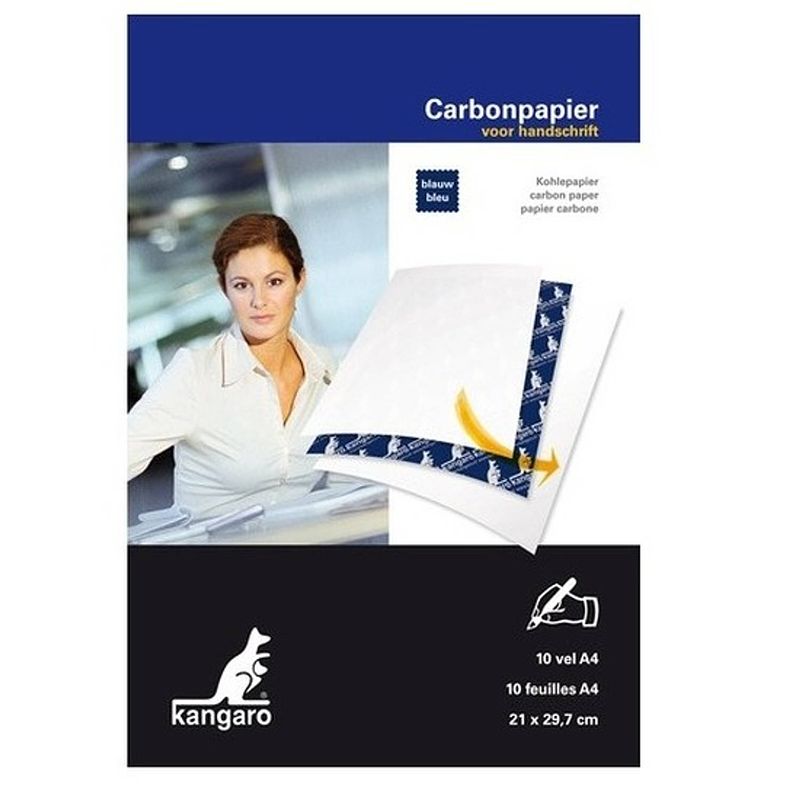 Foto van 30x carbon overtrekpapier vellen blauw a4 formaat - hobbypapier