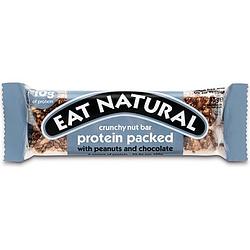 Foto van Eat natural crunchy nut bar protein packed met pinda'ss en chocolade 45g bij jumbo