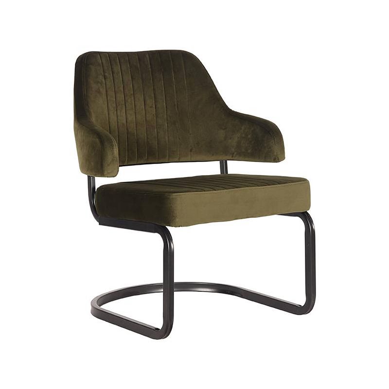 Foto van Label51 fauteuil otta - army green - fluweel