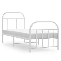 Foto van The living store klassiek bedframe - metalen constructie - metalen latten en poten - extra opbergruimte - functioneel