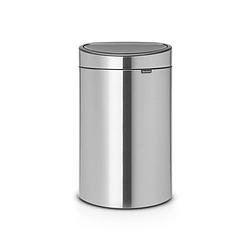 Foto van Brabantia touch bin afvalemmer 40 liter met kunststof binnenemmer - matt steel