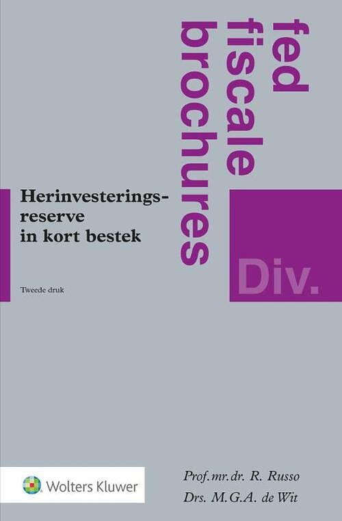 Foto van Herinvesteringsreserve in kort bestek - paperback (9789013158564)