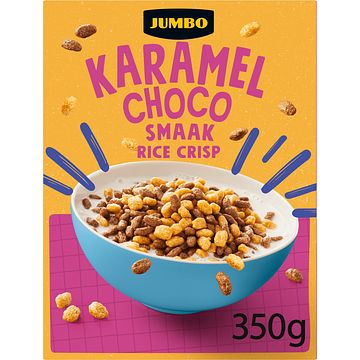 Foto van Jumbo karamel choco smaak rice crisp 350g