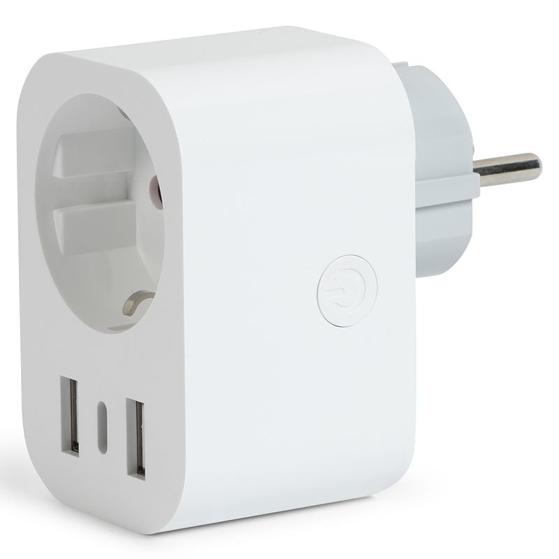 Foto van Slimme wifi stekker met usb-a en usb-c poorten - single smart plug