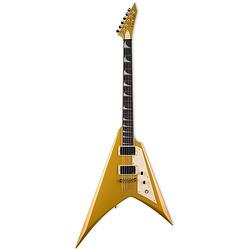 Foto van Esp ltd kirk hammett signature kh-v metallic gold elektrische gitaar met koffer