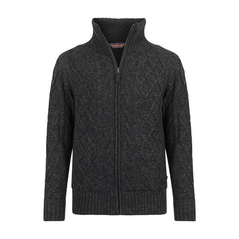 Foto van Life line morgan 2 morgan knit full zip heren donkergrijs maat 3xl