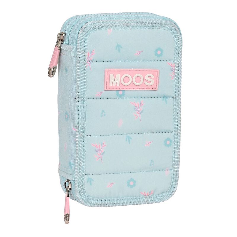 Foto van Dubbele etui moos garden 12.5 x 19.5 x 4 cm turkoois (28 pcs)