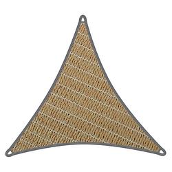 Foto van Compleet pakket: coolaroo schaduwdoek driehoek 6,5x6,5x6,5m zand met bevestigingsset en buitendoekreiniger