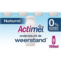 Foto van Actimel 0% drinkyoghurt naturel 8 x 100ml bij jumbo