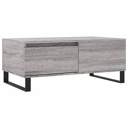 Foto van Vidaxl salontafel 90x50x36,5 cm bewerkt hout grijs sonoma