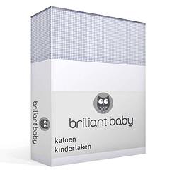 Foto van Briljant baby gabriel katoen kinderlaken - 100% katoen - wiegje (75x100 cm) - grijs