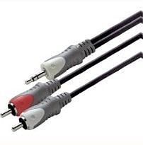 Foto van Scanpart aansluitkabel 3.5 s(m)-2tulp(m) 3,0m mini jack kabel