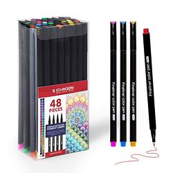 Foto van Starksøn® 48 stuks fineliner & pigment pennen set - fine liner - kalligrafie set - kalligrafiepennen - kleuren