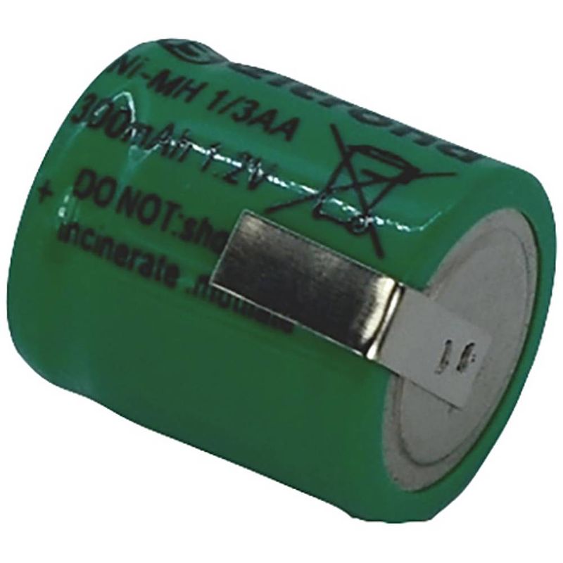 Foto van Beltrona 1/3aa speciale oplaadbare batterij 1/3 aa z-soldeerlip nimh 1.2 v 300 mah